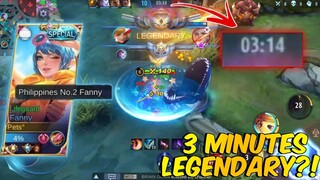 AGGRESSIVE FANNY BY PETSYY, 3 MINUTES LEGENDARY?! | AGGRESSIVE GAMEPLAY | MLBB