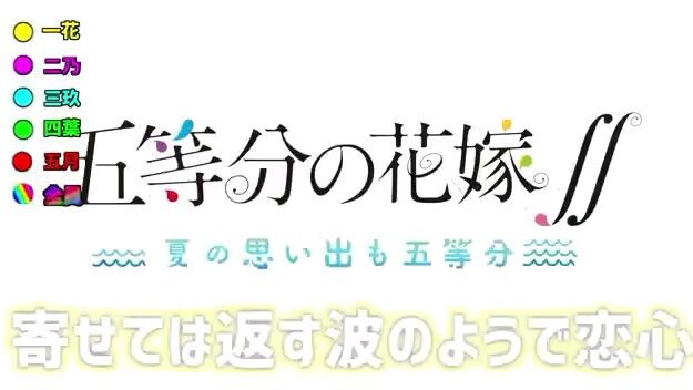 Gotoubun no Hanayome S4 Lanjutan Futaro Bulan Madu Di Okinawa