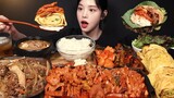 SUB)매콤짭짤 오징어제육볶음에 불고기 흰쌀밥 먹방! 대왕계란말이 된장찌개까지 한식 집밥 꿀조합 리얼사운드 Jeyukbokkeum Bulgogi Mukbang Asmr