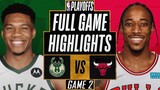 MILWAUKEE BUCKS vs CHICAGO BULLS | FULL GAME 2 HIGHLIGHTS | 2022 NBA Playoffs NBA 2K22