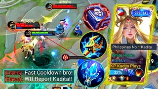 KADITA 2 SECONDS SKILL COOLDOWN! 😱 | KADITA BEST BUILD AND EMBLEM 2022 4 (Must Try!🔥)