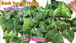 Gói bánh Truyền Thống bằng Lá Tre thơm ngon mềm dẻo đúng vị ngày xưa, kiểu mới nhanh hơn- Ash cake