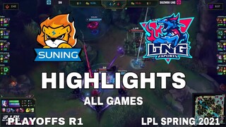 Highlight SN vs LNG All Game Playoffs R1 LPL Mùa Xuân 2021 LPL Spring 2021 Suning vs LNG Esports