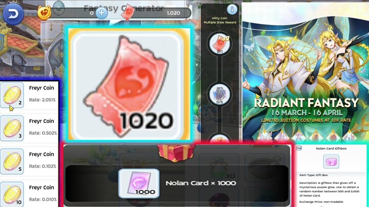 New Gacha Better or Not? Using 1020 (Orange Ticket) Radiant Fantasy March16-April 16 Ragnarok Mobile