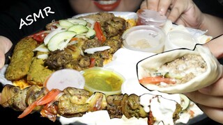 ASMR KEBAB PLATTER//SHAWARMA AND BARBECUE//MIDDLE EASTERN CUISINE//NO TALKING//MUKBANG