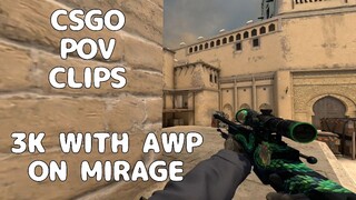 CSGO POV CLIPS, rakun 3k with awp on mirage matchmaking