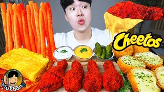 ASMR MUKBANG 불닭볶음면 & 치즈 돈까스 & 치토스 양념 치킨먹방! FIRE Noodle & FRIED CHICKEN & PORK CUTLET EATING SOUND!