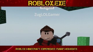 ROBLOX Minecraft Experience Funny Moments #1