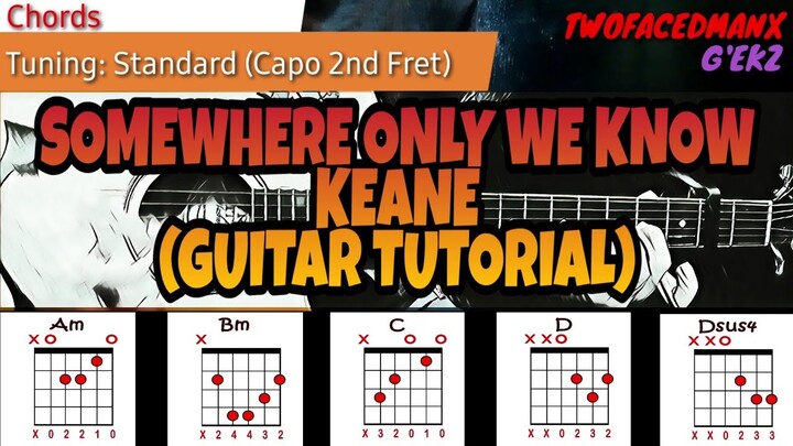 Keane - Somewhere Only We Know (Guitar Tutorial)