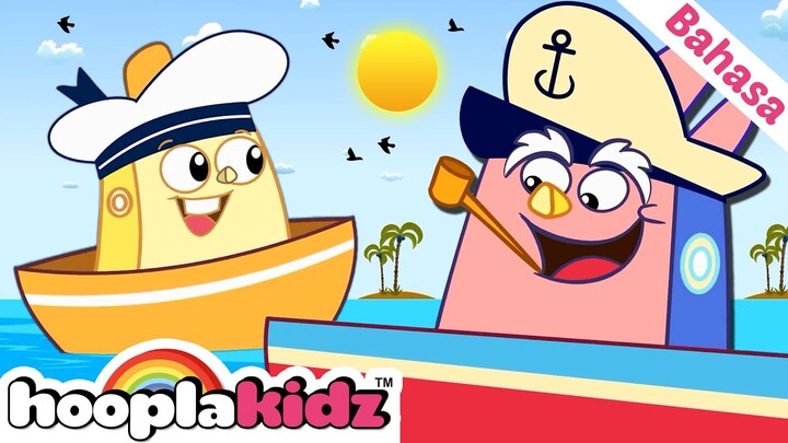 Perahu Kecil Berlayar | Lagu Anak Anak | HooplaKidz Bahasa Indonesia