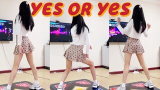 元气女孩给你两个选择！Yes Or Yes！跳舞机上翻跳Twice-yes or yes