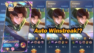 LEVI X MARTIS IS BACK!! Solo Ranked Auto Winstreak Using Levi Skin MLBB x ATTACK ON TITAN | MLBB