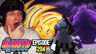 NARUTO & SASUKE VS. JIGEN... | Boruto Episode 204 REACTION! (He's Bad News)