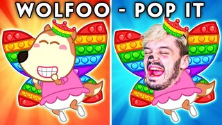 PLAYING POP IT CHALLENGE - WOLFOO FUNNY ANIMATED PARODY | Hilarious Cartoon