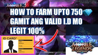 VALID I.D LANG FARM UPTO 750💎 DIAMONDS KANA MOBILE LEGENDS