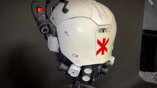 Helm cosplay Pasukan Trauma Cyberpunk 2077