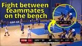 FIGHT BETWEEN TEAMMATES ON THE BENCH