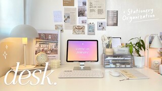 aesthetic desk setup makeover ⛅️ | shopee haul | ikea table | wfh / study space