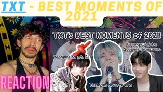 TXT funniest/iconic MOMENTS of 2021 | REACTION