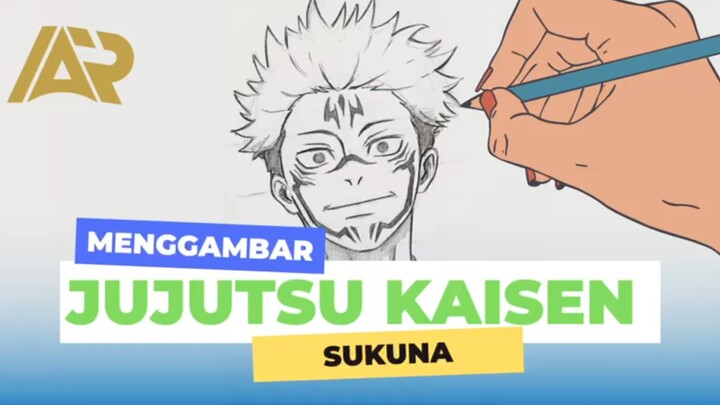 menggambar salah satu karakter Jujutsu Kaisen Sukuna