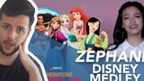 Zephanie 1st TIME REACTING - Disney Medley (REACTION)