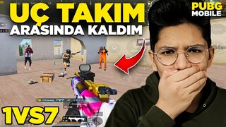 TOKİ DE 3 TAKIM ARASINDA KALDIM!! 1VS7 - PUBG MOBİLE