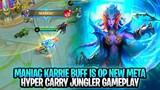 MANIAC! Karrie Buff Is OP Back To Meta Hyper Carry Jungler Gameplay | Mobile Legends: Bang Bang