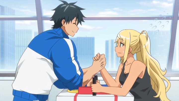 When a girl arm wrestles and meets a strong man