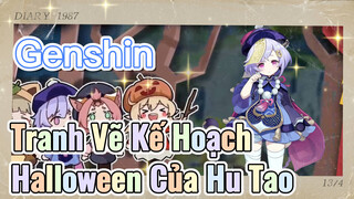 Tranh Vẽ Kế Hoạch Halloween Của Hu Tao