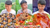 mukbang | Seeing Songsong eating braised pork is so delicious, I really want to eat it! | funny