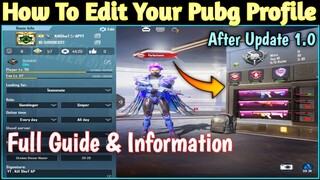 How To Edit Your Pubg Profile After Update 1.0 || Edit Your Pubg Profile Full Guide