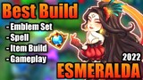 Esmeralda Best Build 2022 | Top 1 Global Esmeralda Build | Esmeralda - Mobile Legends | MLBB