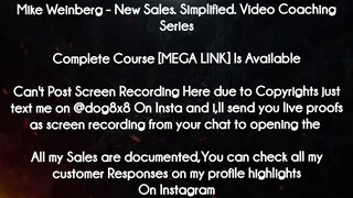 Mike Weinberg course - New Sales. Simplified. Video Coaching Series download