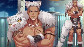 [Màn hình mô hình Live2d] Mèo lớn cơ bắp da đen (hổ trắng)