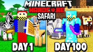 I Survived 100 Days in AFRICA in Hardcore Minecraft...