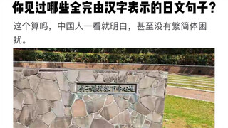 你见过哪些全完由汉字表示的日文句子？