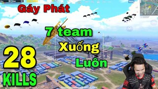 PUBG Mobile - Chơi dại Lần đầu mở Mic Gáy trên Máy bay, Bộ Bim liền bị 7 Team xuống Săn tại Cảng Geo