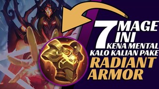 Gak Bakal Kerasa Damagenya, LAWAN 7 MAGE Ini Pake Item RADIANT ARMOR | Item Baru Mobile Legends 2021