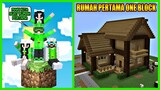 AKHIRNYA! Aku Berhasil Membangun Rumah Pertamaku Yang Sederhana Di Map One Block Minecraft