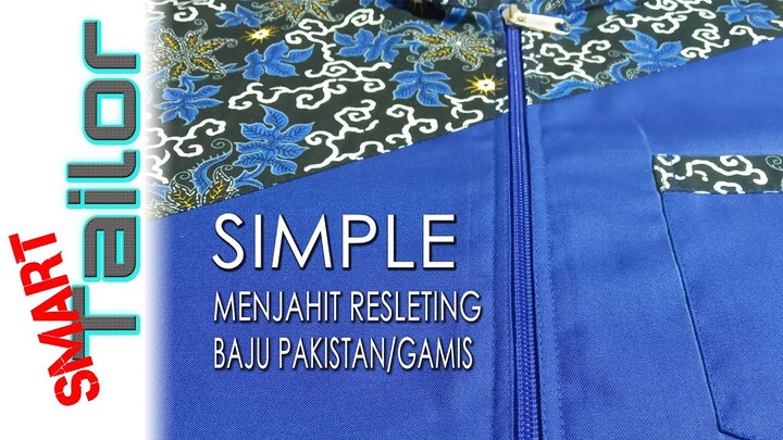 Cara menjahit resleting pada baju || Smart Tailor