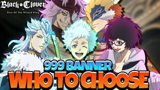 WHICH FREE UNIT SHOULD F2P GET FROM 999 BANNER? NO. 1 DEBUFF, TANK, OR SUPPORT - Black Clover Mobile