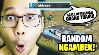 RANDOM GAK MAU NGOMONG! PAS NGOMONG LANGSUNG NGAMBEK! - PUBG MOBILE