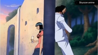 Aokiji memastikan robin baik2 saja karena melihat bersama luffy