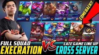 EXECRATION VS. TAGA IBANG BANSA! NA COMEBACK PA NGA!? [CROSS SERVER MATCH] ~ MOBILE LEGENDS