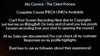 Abi Connick Course The Client Process download