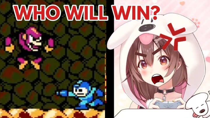 Korone being bullied by Gorillas in Megaman