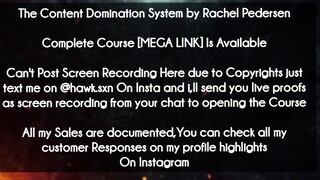 The Content Domination System by Rachel Pedersen course download