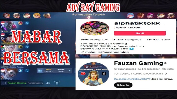 Mabar Bersama Alpha Tiktok Fauzan Gaming