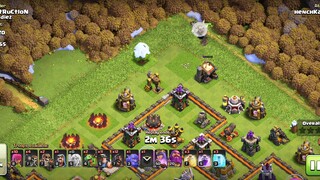 Clash of Clans - Queen Charge attack TH11 vs TH11 base