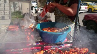 Thai Street Food Grilled chicken ไก่ย่าง ตับไก่ย่าง หอม อร่อย ยั่วๆ หากินได้ที่เมืองไทยเท่านั้น